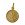 Médaille ronde striée plaqué or de saint Christophe