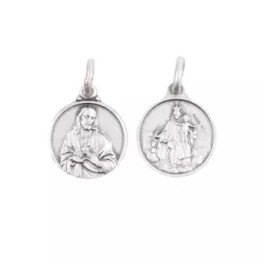 Médaille Scapulaire bord fin - 14 mm - Argent