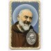 Carte de prière avec médaille en métal - Padre Pio