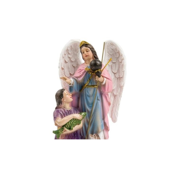Statue Saint Raphaël Archange et Tobie en résine