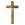 Crucifix en bois d'olivier & acajou - 20 cm