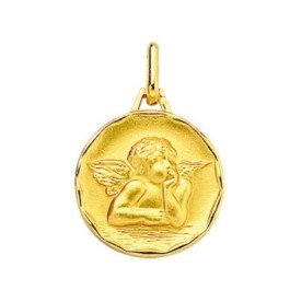 Médaille Ange ornée - plaqué or