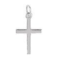 Croix plate en argent - 15 mm