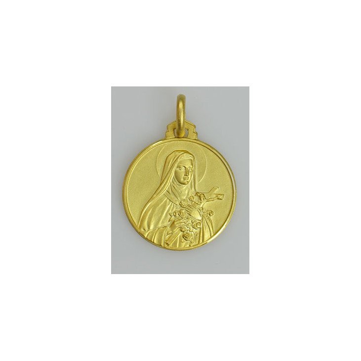 Médaille Sainte Thérèse - plaqué or