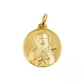 Médaille Sainte Thérèse - plaqué or