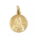 Médaille Sainte Thérèse - plaqué or