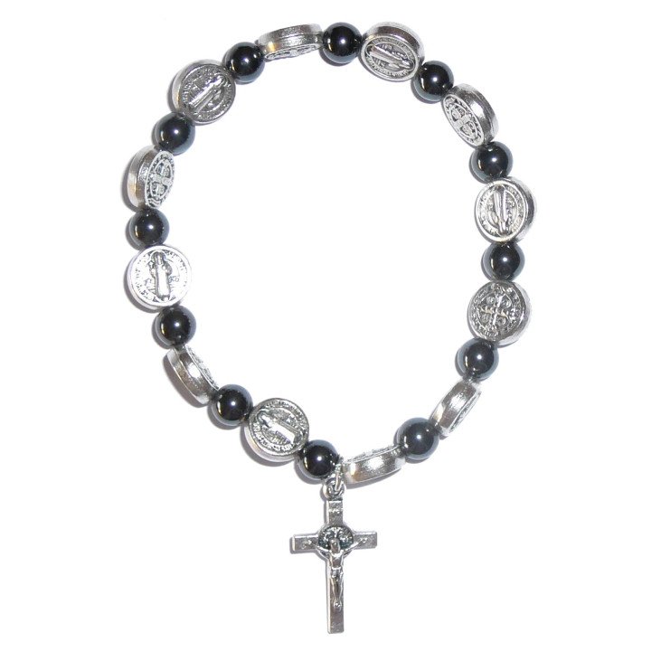 Bracelet Saint Benoit hématite