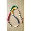 Chapelet Missionnaire en bois - grains ronds