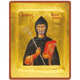 Icône creuse de Saint Benoit