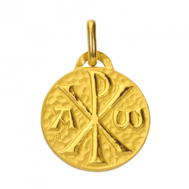 Médaille Chrisme - plaqué or