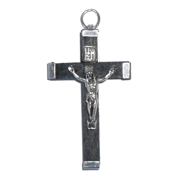Croix pendentif - Bois clair ou noir