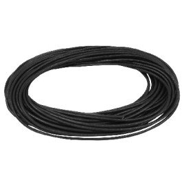 Cordon de cuir noir 2 mm - 80 cm