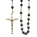 Chapelet Vierge Miraculeuse en hématites sur chaîne dorée