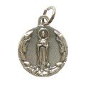 Médaille Notre-Dame de Lourdes - métal argenté -  18 mm