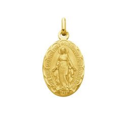 Médaille Miraculeuse festonnée - plaqué or
