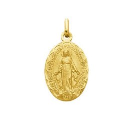 Médaille Miraculeuse festonnée en plaqué or