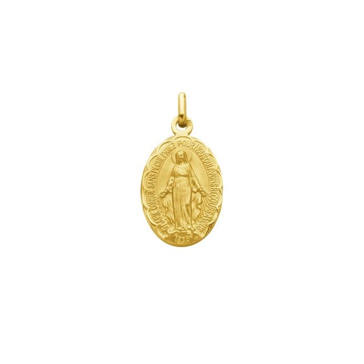Médaille Miraculeuse festonnée - plaqué or