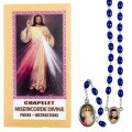 Chapelet Divine Miséricorde bleu + notice