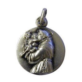Médaille Saint Antoine - métal argenté - 15 mm