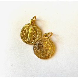 Médaille Saint Benoit - 18 mm - dorée