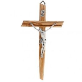 Crucifix moderne - Bois d'olivier