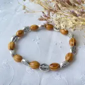 Bracelet Saint Benoit - Bois d'olivier - 1