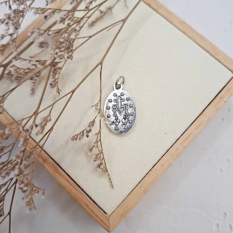 Médaille Miraculeuse festonnée 19 mm - métal argenté