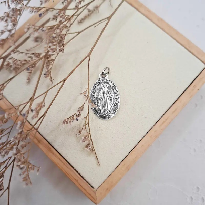 Médaille Miraculeuse festonnée 19 mm - métal argenté