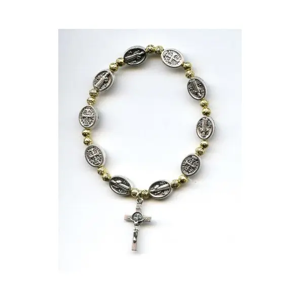 Bracelet Saint Benoit - Doré et argenté
