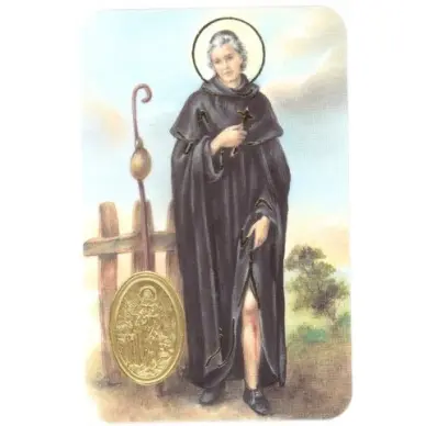 Carte de prière avec poinçon - Saint Pérégrin