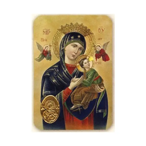 Carte de prière avec poinçon - Vierge du Perpétuel Secours