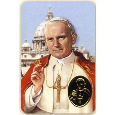 Carte de prière avec poinçon - Jean Paul II