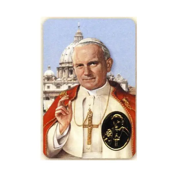 Carte de prière avec poinçon - Jean Paul II