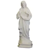 Statue du Sacré-Coeur de Jésus en albâtre - 20 cm - 1