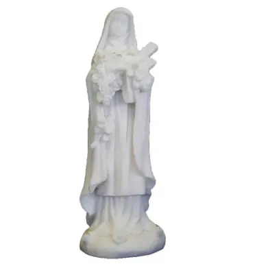 Statue de Sainte Thérèse en albâtre - 14 cm