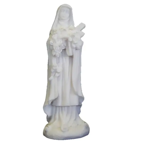 Statue de Sainte Thérèse en albâtre - 14 cm