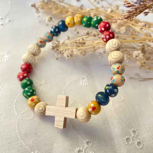 Bracelet enfant missionnaire - Bois