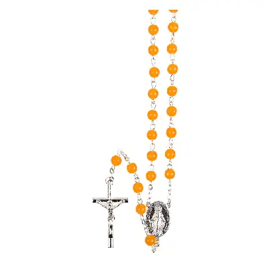 Chapelet Vierge Marie - Résine Ambre