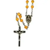 Chapelet Vierge Marie - Résine Ambre - 2