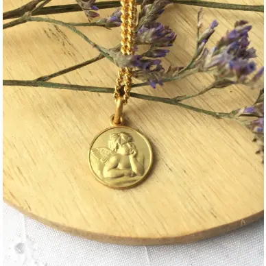 Médaille Ange - plaqué or