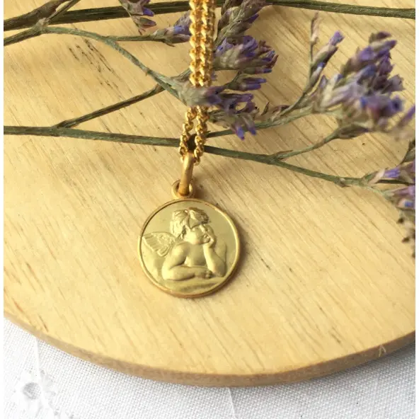 Médaille Ange - plaqué or