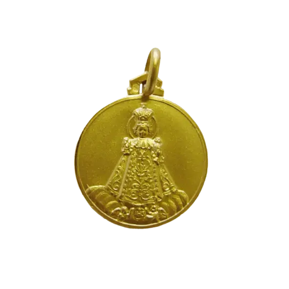 Médaille Enfant Jésus de Prague 16 mm - plaqué or