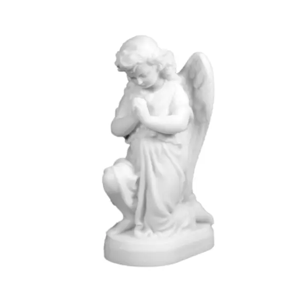Statue de l'Ange en prière - Albâtre 15 cm