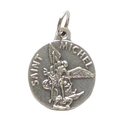 Médaille Saint Michel 12 mm - métal argenté