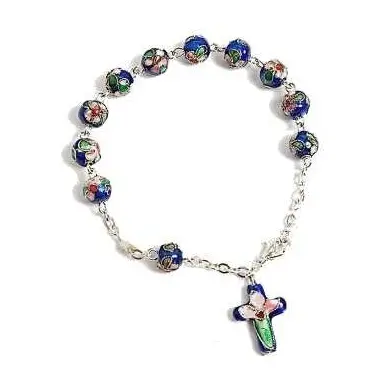Bracelet dizainier cloisonné bleu