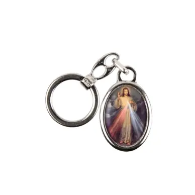 Porte-clés Christ Miséricordieux en résine couleur