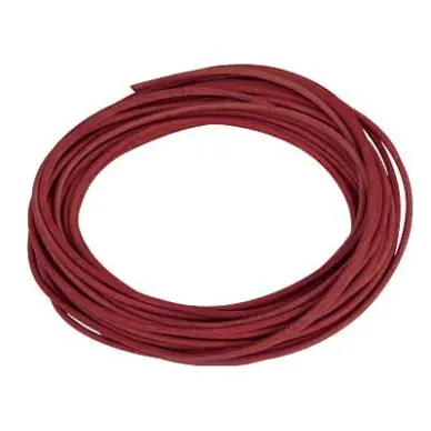 Cordon de cuir rouge 2 mm - 80 cm
