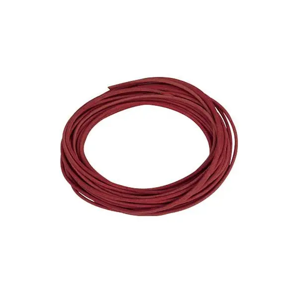 Cordon de cuir rouge 2 mm - 80 cm