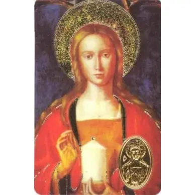 Carte de prière avec poinçon - Sainte Marie-Madeleine