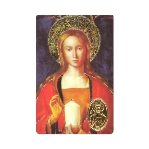 Carte de prière avec poinçon - Sainte Marie-Madeleine